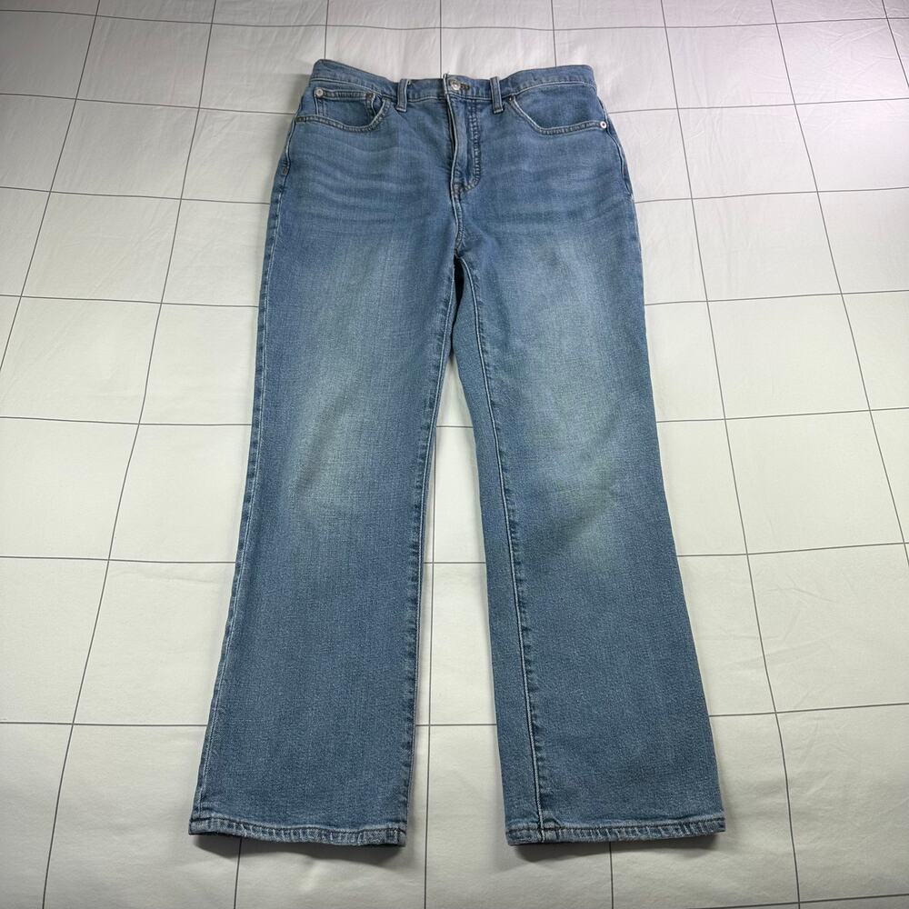 Madewell Jeans Womens 28 Blue Slim Demi Boot Mid Rise Medium Wash Stretch Fade